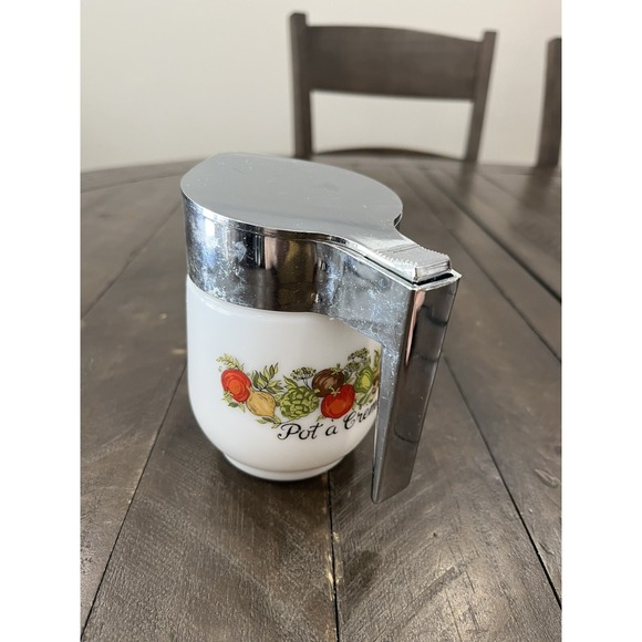 Vintage Corning Ware Gemco Spice of Life Creamer Pitcher Pot A Creme made in USA - Picture 4 of 7